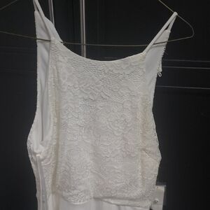 B. Smart White Lace Mini Dress